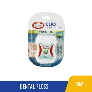 Cleene Clio Dental Floss Mint Waxed Premium 50m