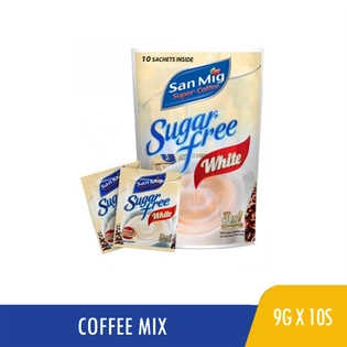 San Mig Coffee White 3 in 1 Sugar Free 9gx10s