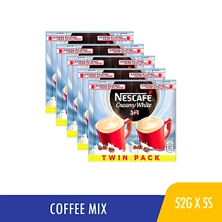 Nescafe 3 in 1 Creamy White Twin Pack 52gx5s