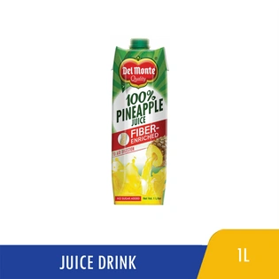 Del Monte Juice Drink 100% Pineapple Juice Fiber Enriched 1L