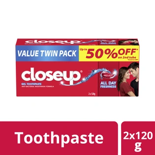 Close Up Anti-Bacterial Toothpaste Red Hot 120g 2s