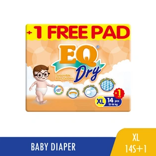 EQ Baby Diaper Dry XL 14s