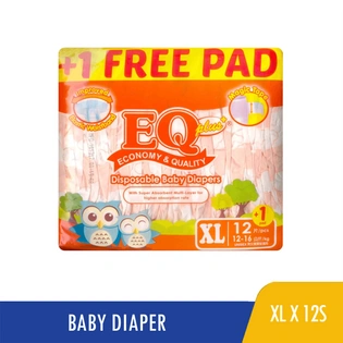 EQ Plus Baby Diaper Budget Pack XL 12s