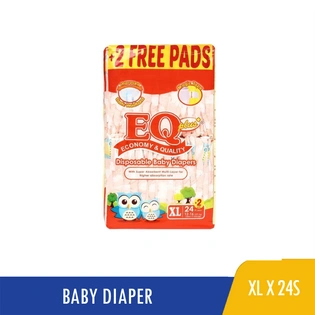 EQ Plus Baby Diaper XL 24s