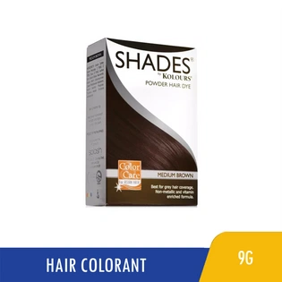 Shades Powder Hair Dye Medium Brown 9g
