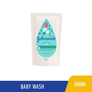 Johnson & Johnson Baby Wash Milk + Rice Bath Refill 600ml