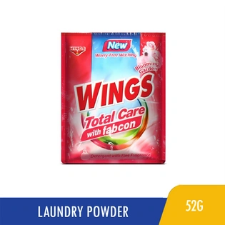 Wings Detergent Powder Total Care with Fabcon Blooming Garden 52g