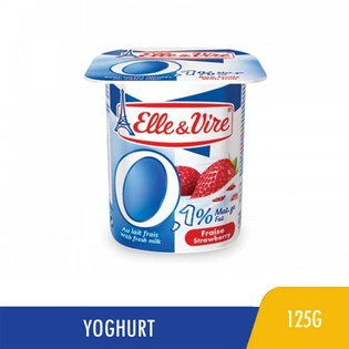 Elle & Vire Strawberry Yogurt 0% Fat 125g
