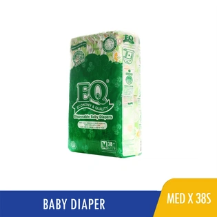 EQ Colors Disposable Baby Diapers Medium 38s