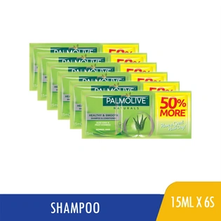 Palmolive Naturals Shampoo Healthy & Smooth Triple Sachet 15mlx6s