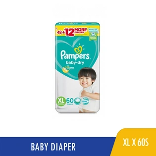 Pampers Diaper Baby Dry XL 54s+6