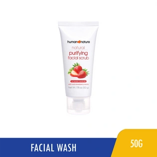 Human Nature New Facial Scrub with Strawberry Scrubs 50ml