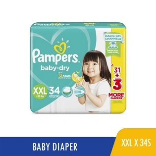 Pampers Baby Dry Jumbo Pack XXL 34s