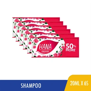 Hana Shampoo Soft & Smooth Pink Roses & Berries Scent 20mlx6s