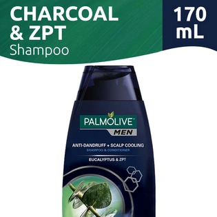 Palmolive Men Shampoo & Conditioner Anti-Dandruff + Scalp Cooling Eucalyptus & CLZ 170ml