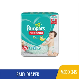 Pampers Diaper Baby Dry Pants Medium 34S+2