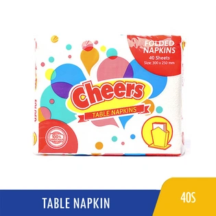 Cheers Table Napkins Folded 40sheets 254mmx305mm