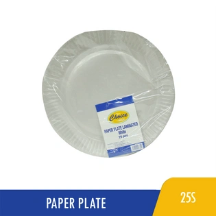 Choice Paper Plate Laminated 9 inches 25s
