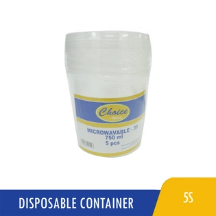 Choice Microwavable Round Container 30 VP 750ml 5s