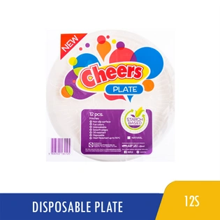 Cheers Starch-Based Plate Natural 9 inches 12s