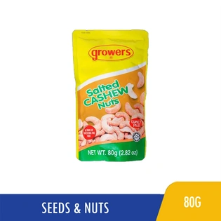 Growers Cashew Nuts Salted Family Size 80g