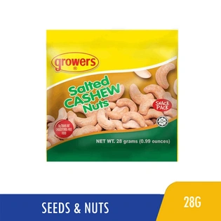 Growers Cashew Nuts Salted 28g