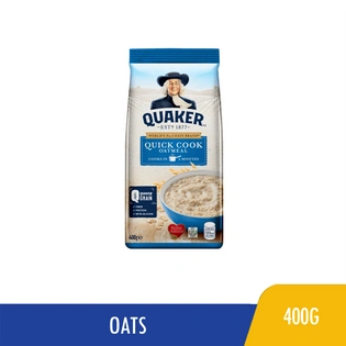 Quaker Quick Cooking Oatmeal 3Min Cook 400g
