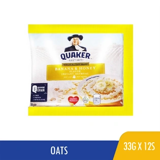 Quaker Oatmeal Banana & Honey 33gx12s