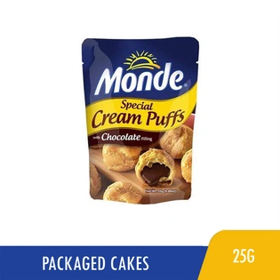 Monde Special Cream Puffs with Chocolate Filling 25g