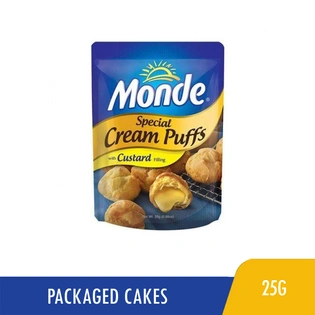Monde Special Cream Puffs with Custard Filling 25g