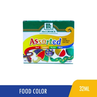 McCormick Assorted Food Colors & Egg Dye 4s 32ml