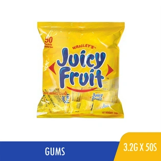 Wrigleys Juicy Fruit Chewing Gum 3.2gx50s