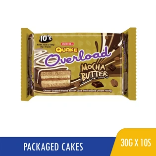 Quake Overload Choco Coated Mocha Butter Cake 30gx10s