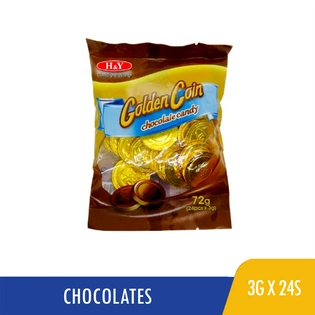 H&Y Golden Coin Chocolate Candy 24s