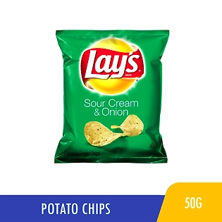 Lays Potato Chips Sour Cream & Onion 50g