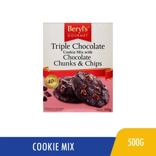Beryl's Gourmet Triple Chocolate Chunks & Chips Cookie Mix 500g