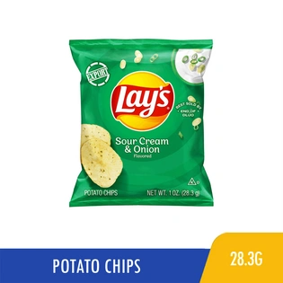 Lays Potato Chips Sour Cream & Onion 28.3g