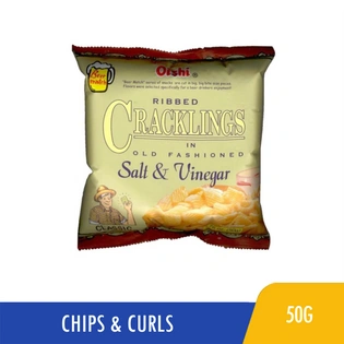 Oishi Cracklings Salt & Vinegar 50g