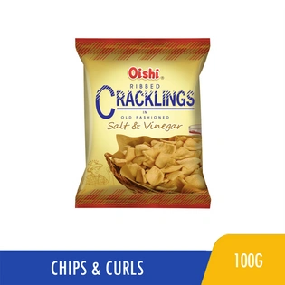 Oishi Cracklings Salt & Vinegar 100g