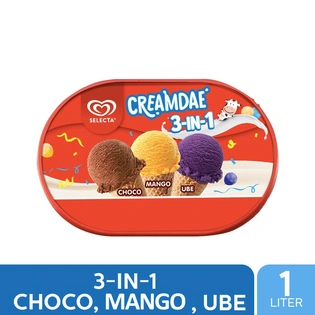 Selecta 3 in 1 Choco Mango Ube 1L