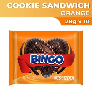 Bingo Choco Orange Cookie Sandwich 28gx10s