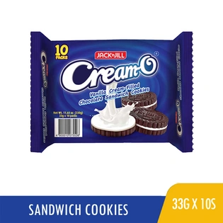 Cream-O Vanilla Cream-Filled Chocolate Sandwich Cookies 33gx10s