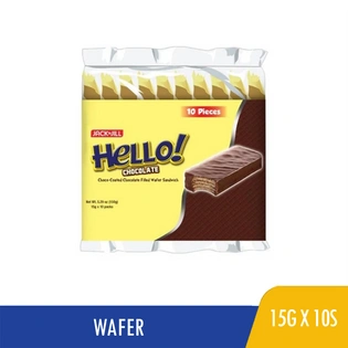 Hello Wafer Coated Chocolate 15gx10s