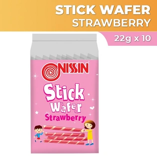 Nissin Stick Wafer Strawberry Flavor 22gx10s