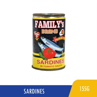 Family's Brand Sardines In Tomato Sauce Bonus Pack Easy Open Can 155g