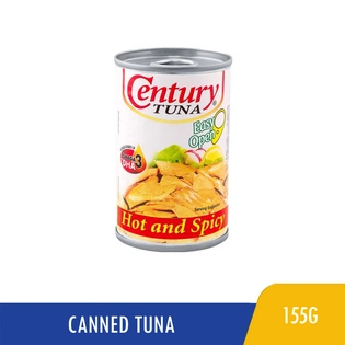 Century Tuna Flakes In Hot & Spicy Easy Open Can 155g