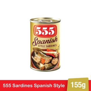 555 Sardines Spanish Style In Oil Easy Open Can 155g