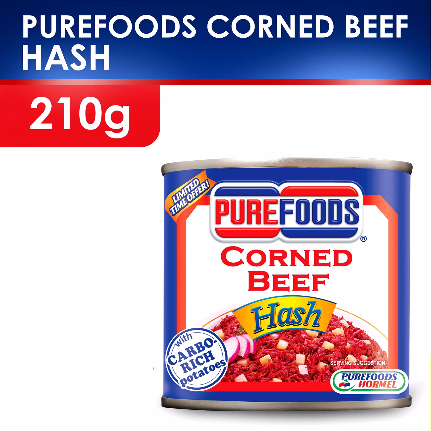 Purefoods Corned Beef Hash Easy Open Can 210g NCCC Online Store