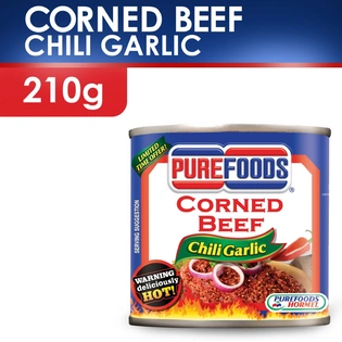 Purefoods Corned Beef Chili Garlic Easy Open Can 210g