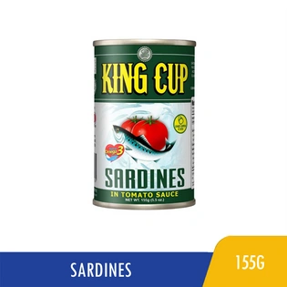 King Cup Sardines In Tomato Sauce Easy Open Can 155g